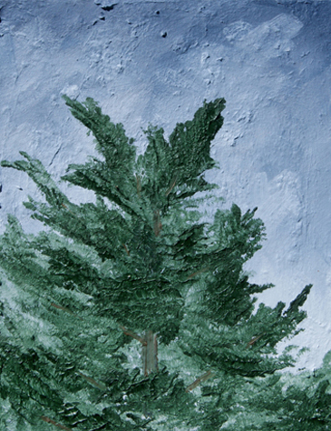 wind swept pines nature painting art